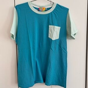 Colorblock Tee in Hawaiian Blue by Big Bud Press